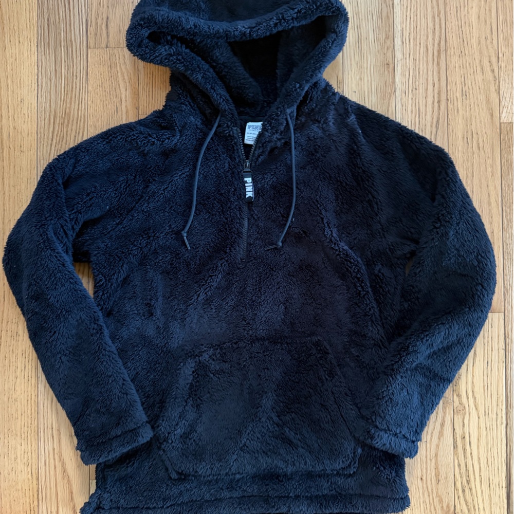 PINK Victoria's Secret Charcoal Fleece Jacket